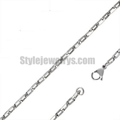 Stainless steel jewelry Chain 50cm - 55cm fainthful C link chain necklace w/lobster 3.8mm ch360269